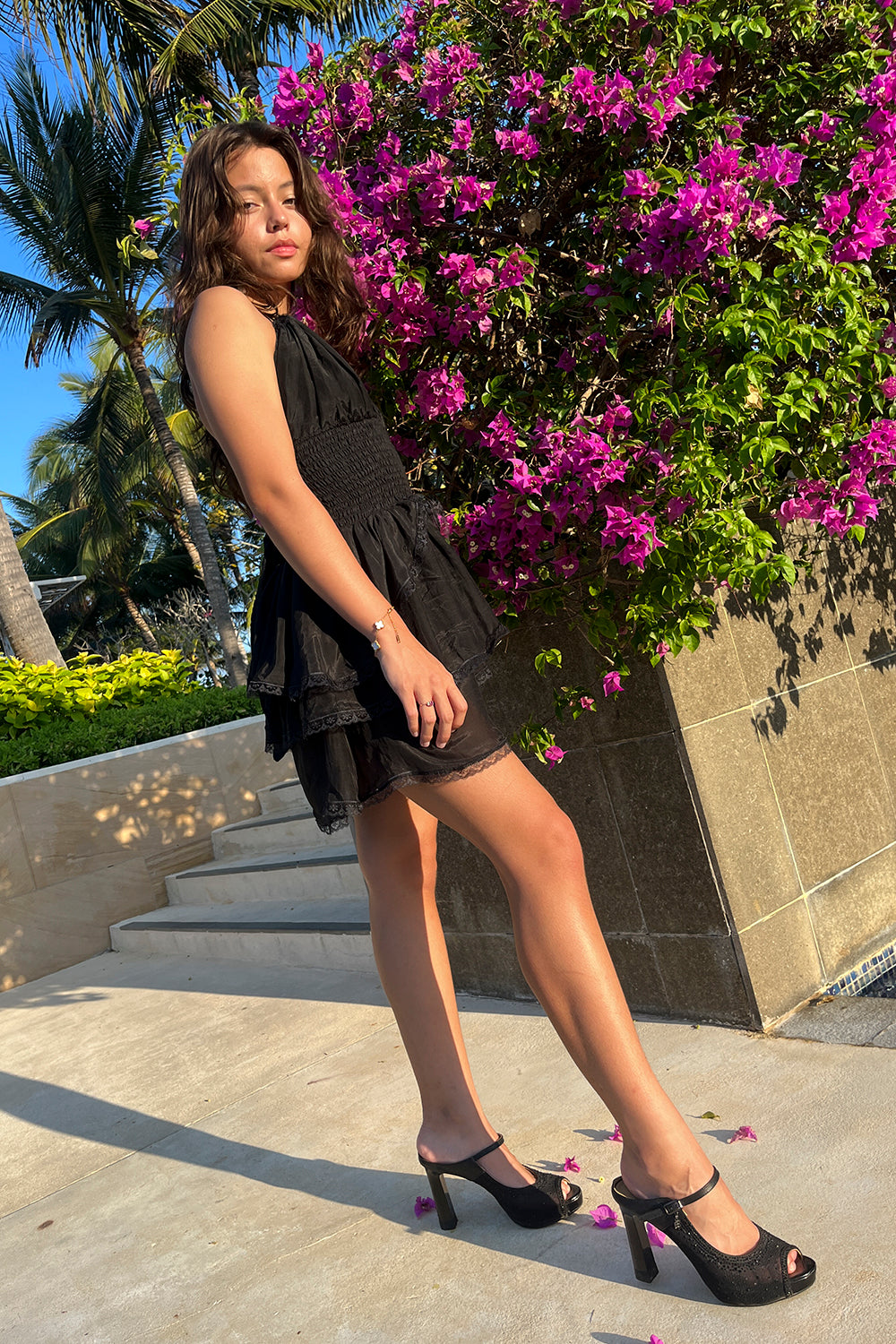 Florence Mini Dress - Nero by Tulle and Batiste