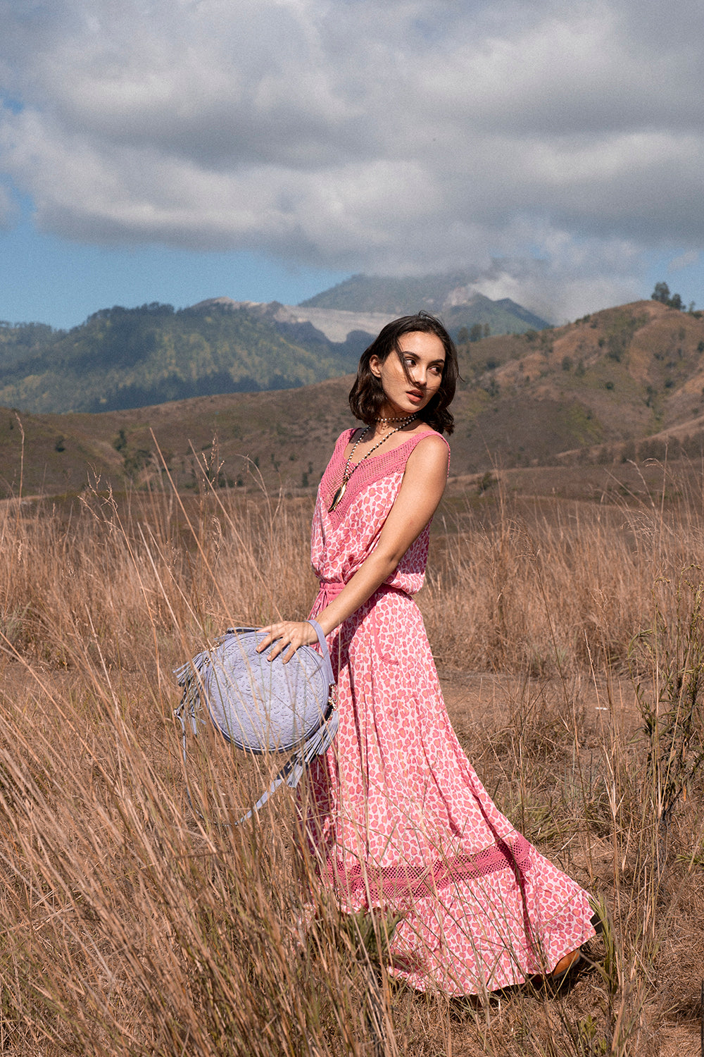 Lavender Braided Bag - Magenta - Into the Wild by Tulle and Batiste