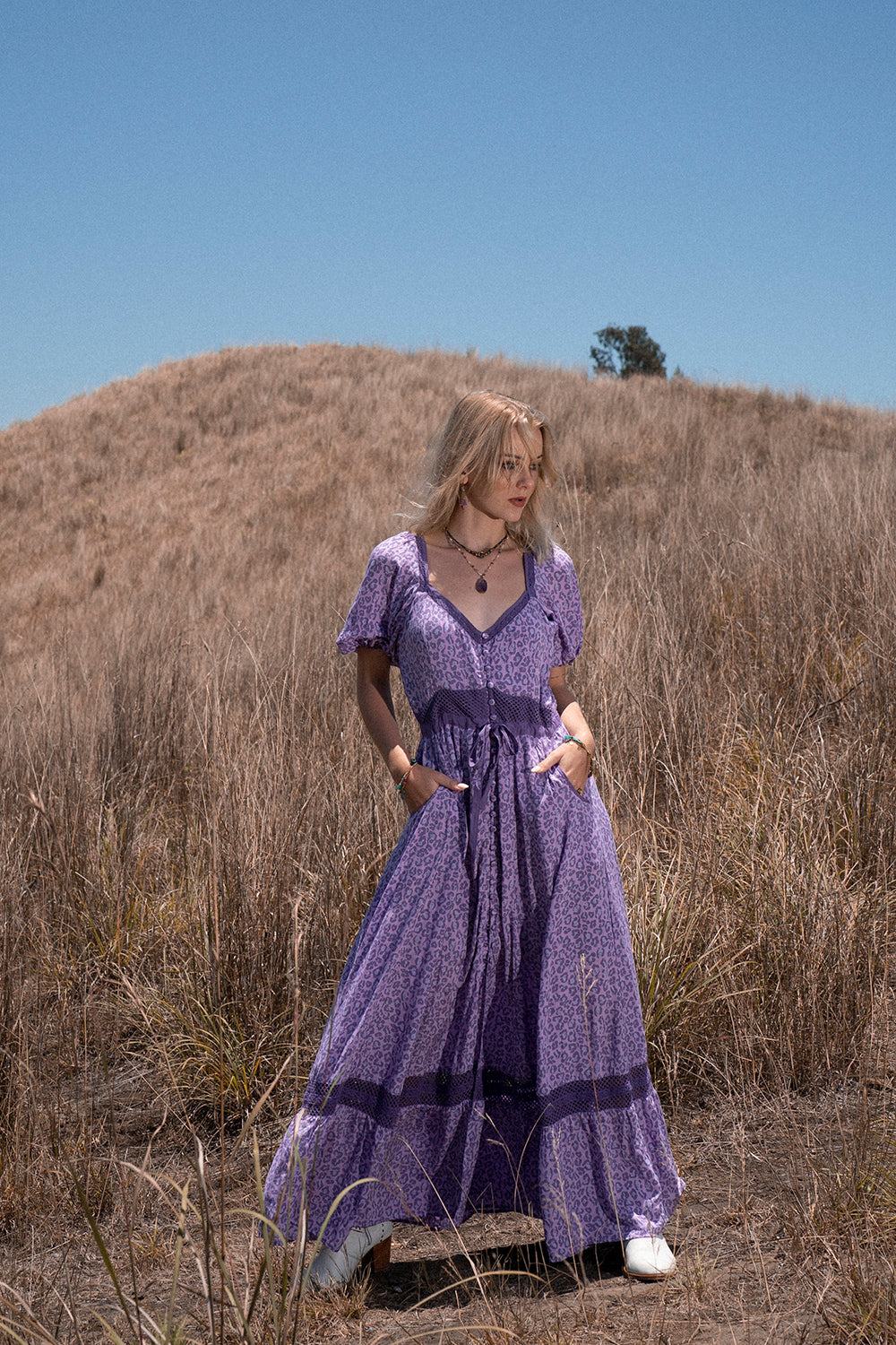 Lavender Maxi Dress - Lilac - Into the Wild by Tulle and Batiste