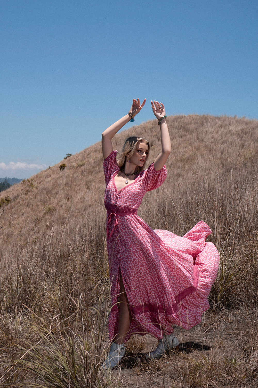 Lavender Maxi Dress - Magenta - Into the Wild by Tulle and Batiste