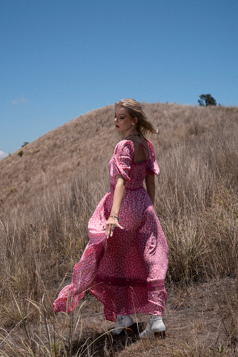 Lavender Maxi Dress - Magenta - Into the Wild by Tulle and Batiste