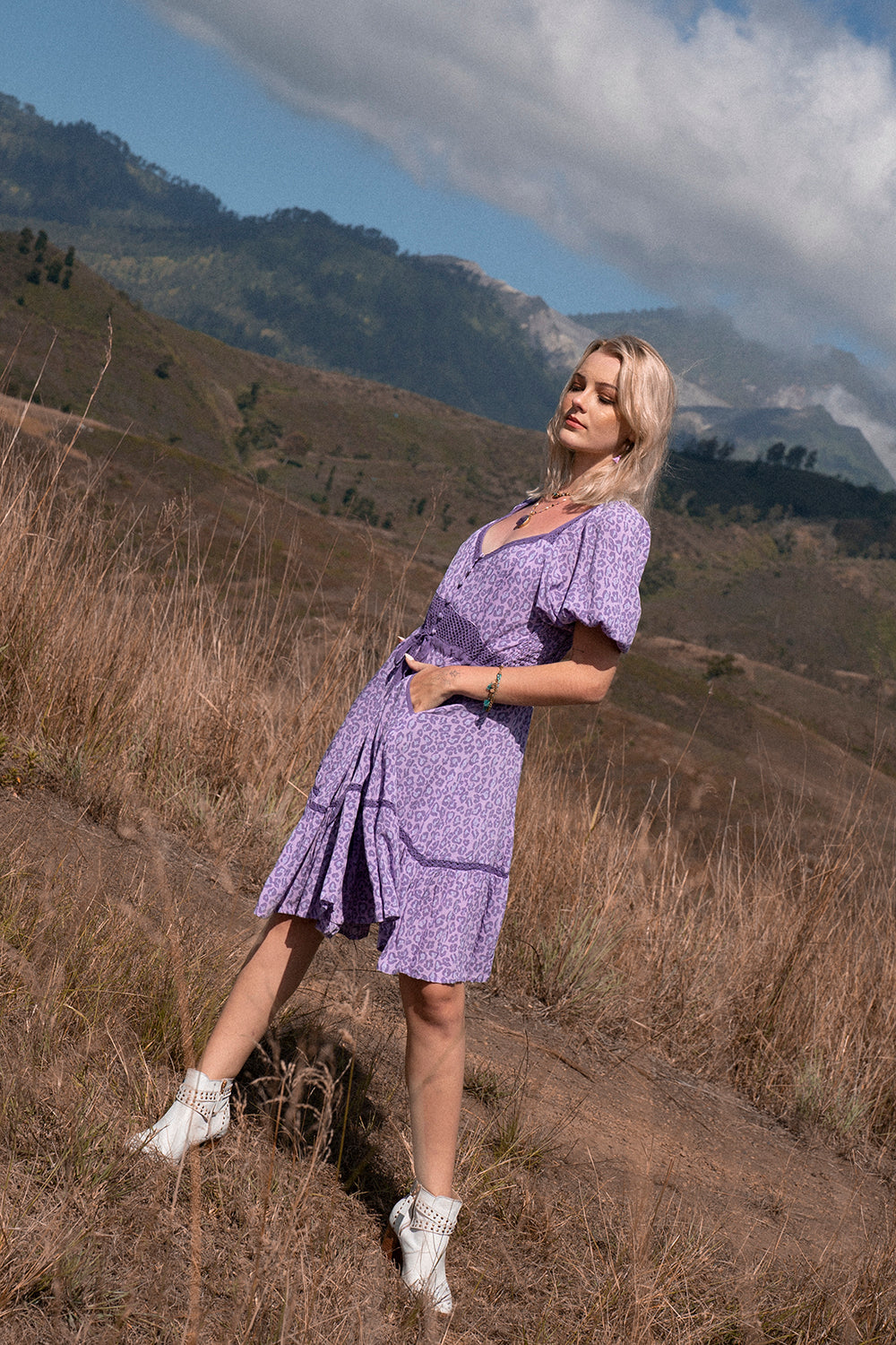 Lavender Mini Dress - Lilac - Into the Wild by Tulle and Batiste