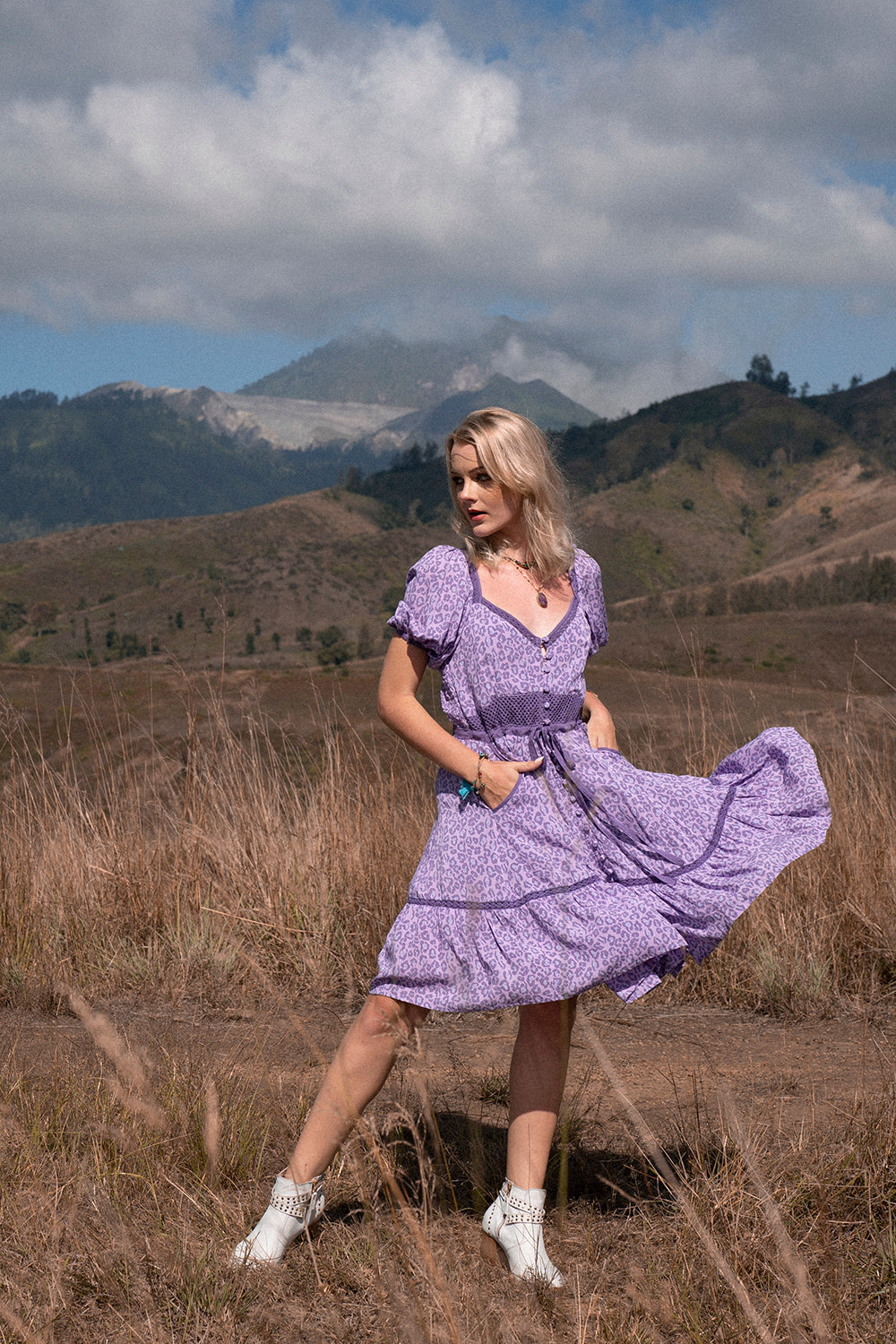 Lavender Mini Dress - Lilac - Into the Wild by Tulle and Batiste