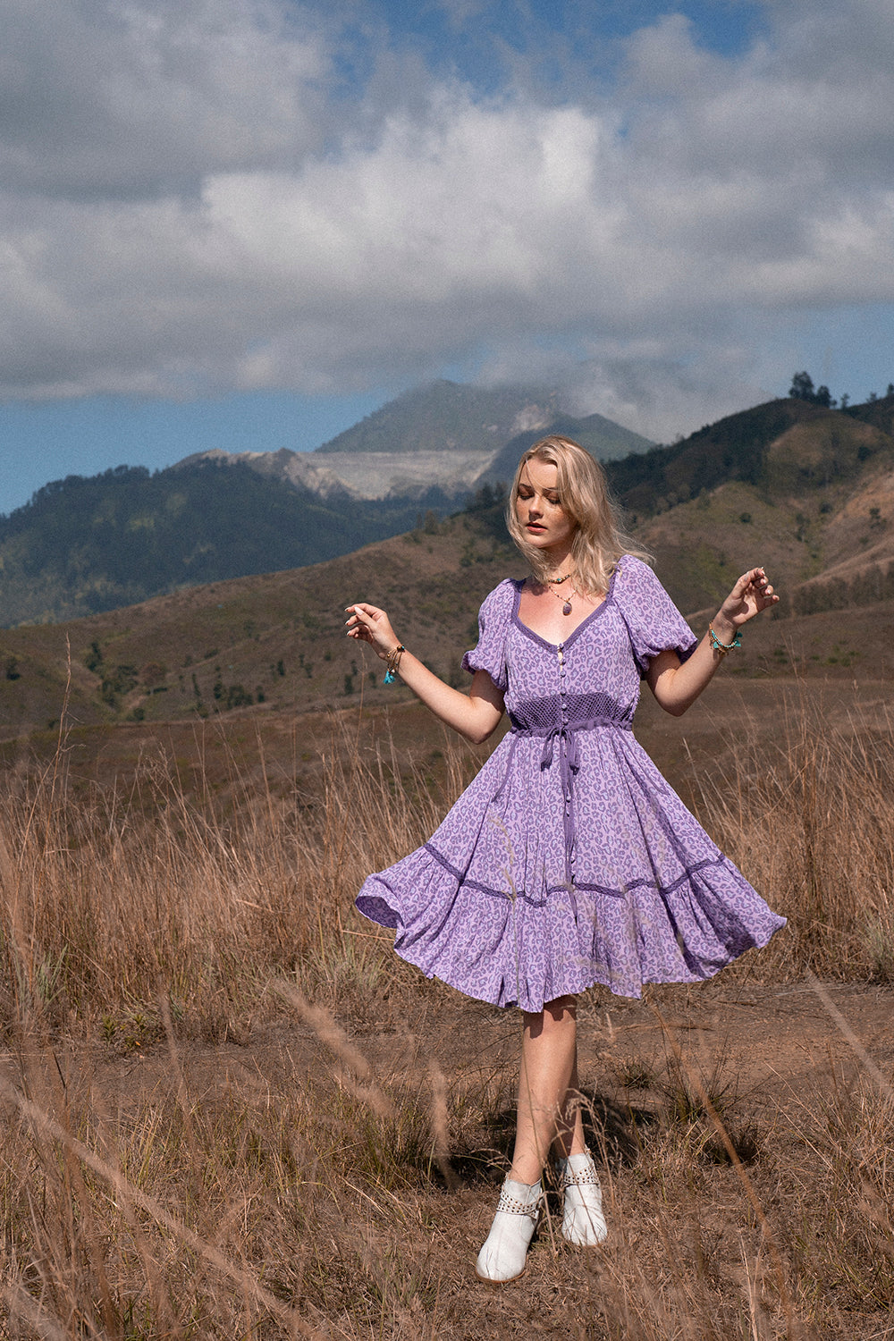 Lavender Mini Dress - Lilac - Into the Wild by Tulle and Batiste