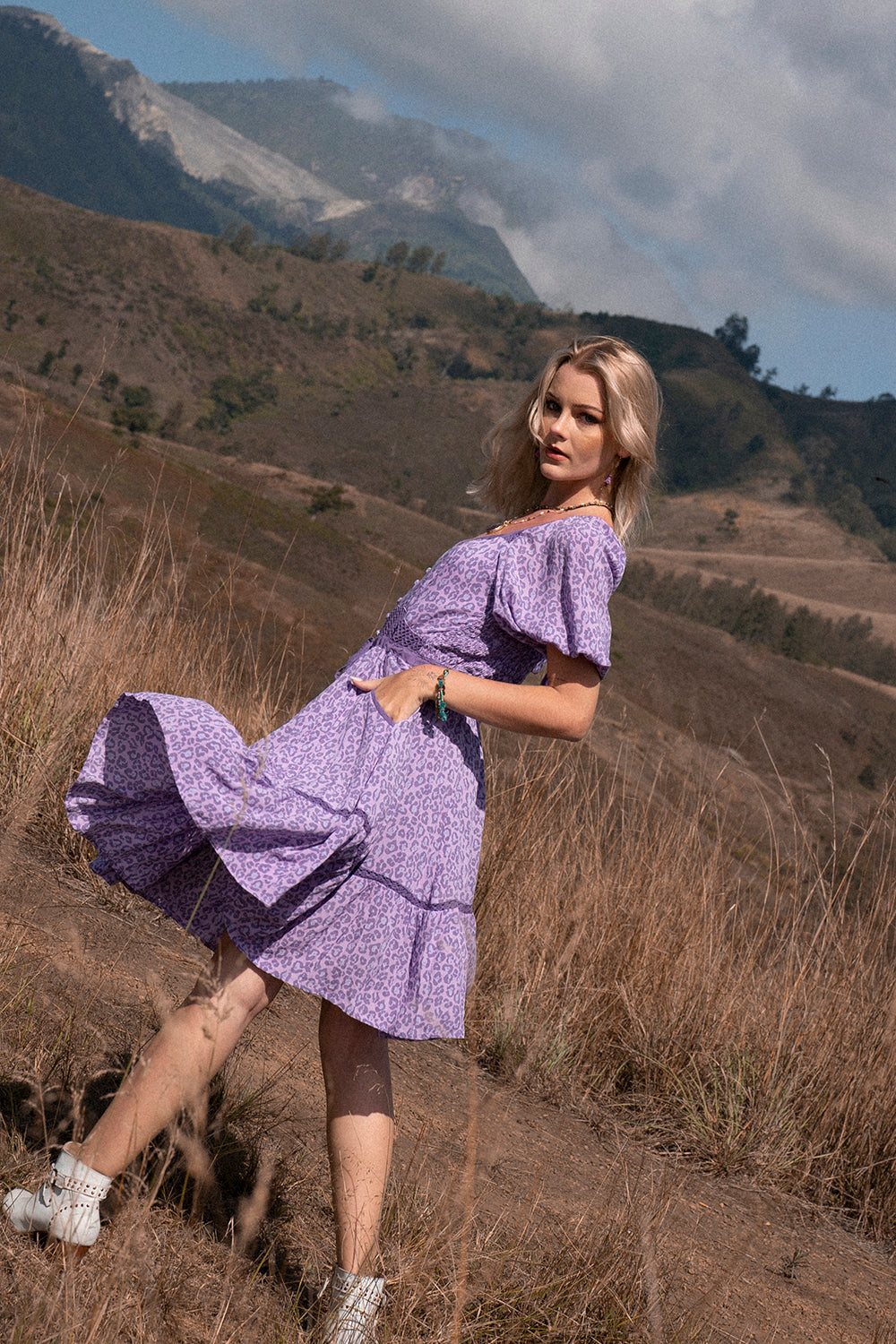 Lavender Mini Dress - Lilac - Into the Wild by Tulle and Batiste