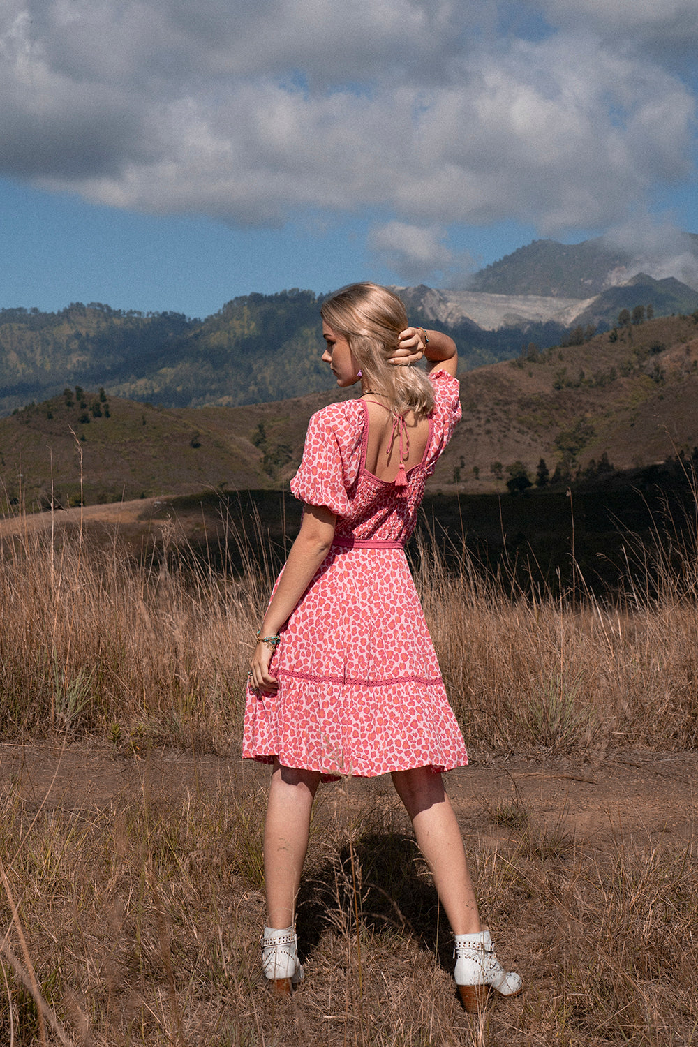 Lavender Mini Dress - Magenta - Into the Wild by Tulle and Batiste