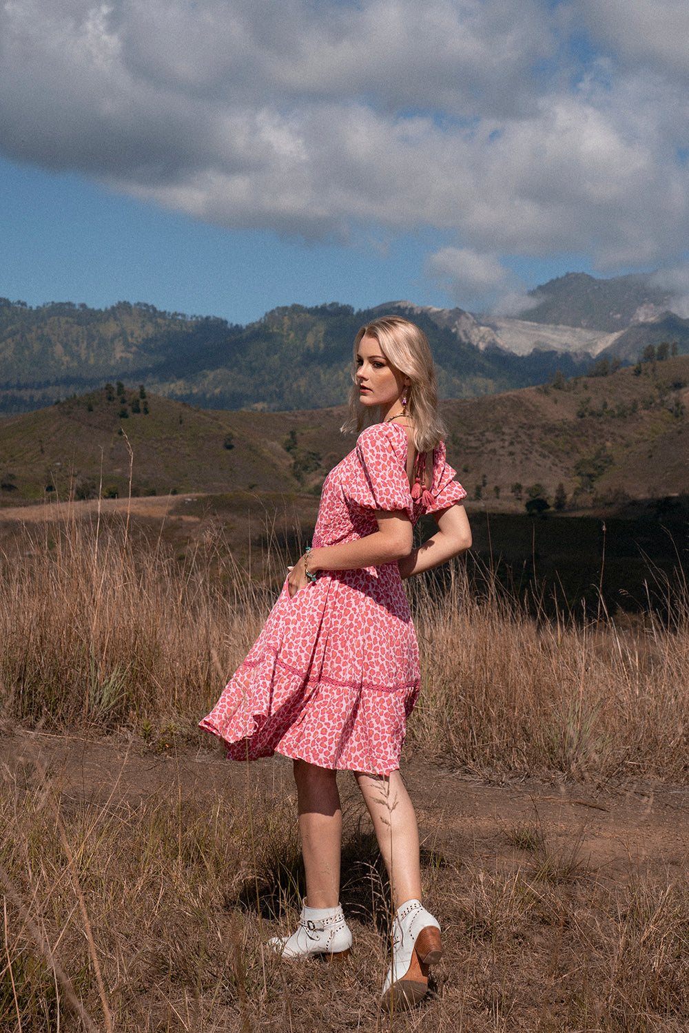 Lavender Mini Dress - Magenta - Into the Wild by Tulle and Batiste