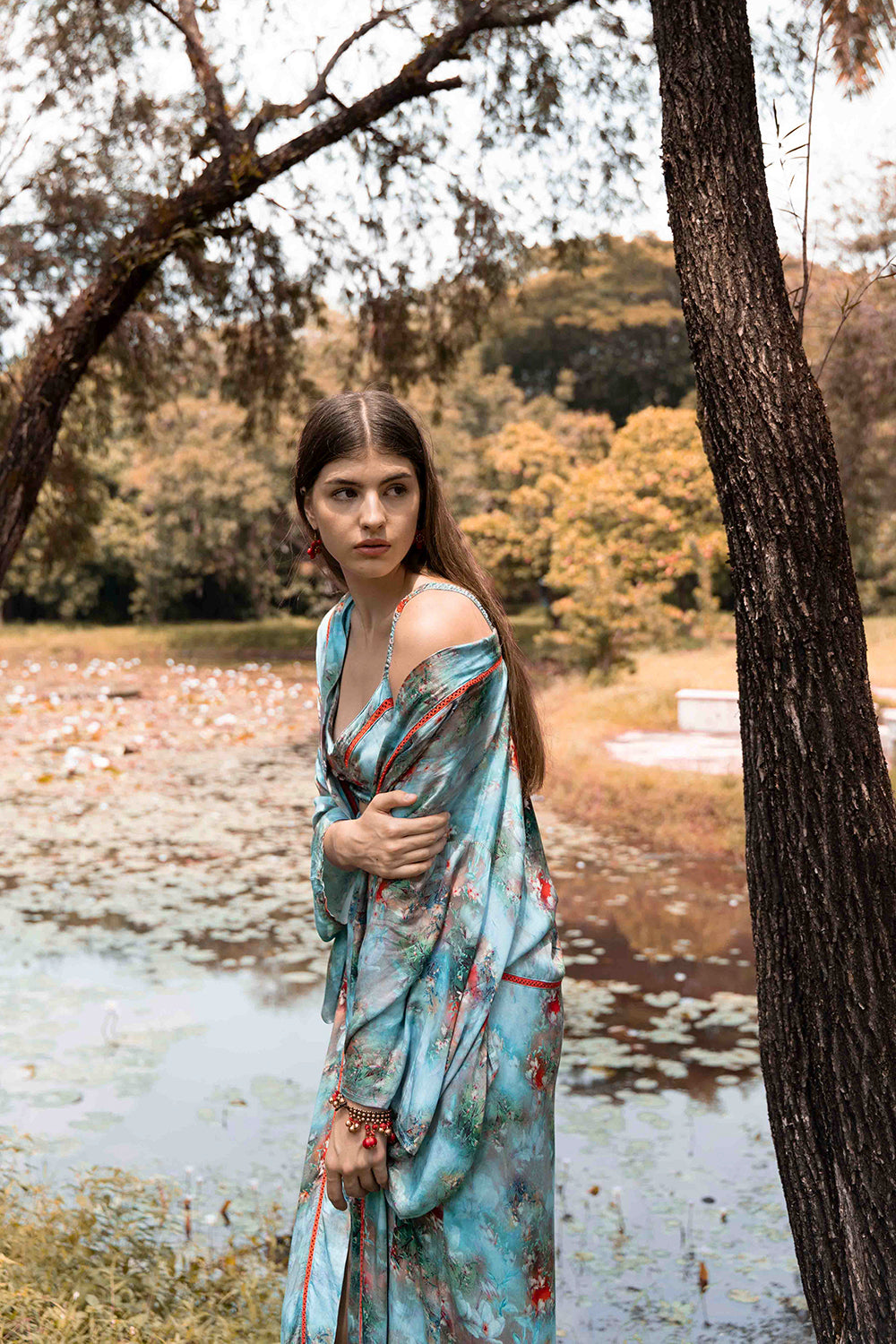 Indulge in the exquisite craftsmanship of the Moriko Kimono, a wearable masterpiece that celebrates the beauty of handcrafted design and sustainable fashion.