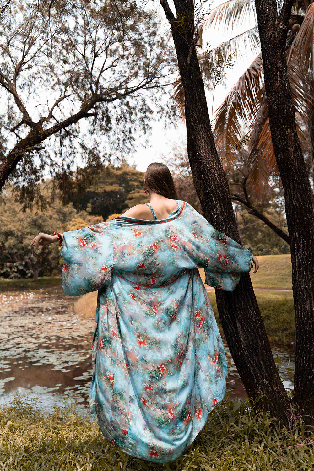 Wrap yourself in the allure of the Moriko Kimono's soft, ethically sourced materials, a testament to our dedication to creating sustainable fashion that doesn't compromise on style.