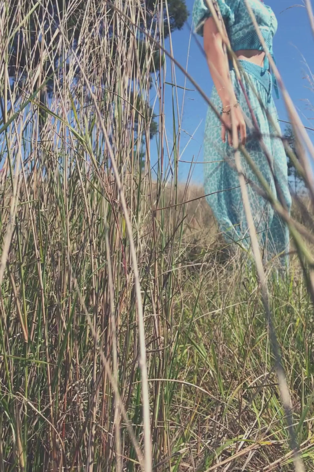 Clover Crop Top - Turquoise - Into the Wild by Tulle and Batiste