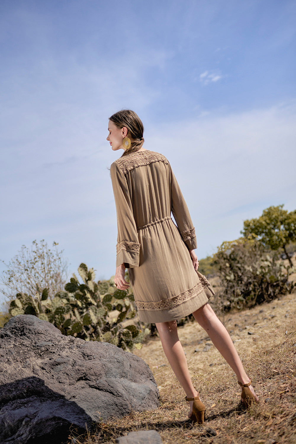 Adele Tunic Dress - Desert Sand - The Fields of Gold by Tulle and Batiste