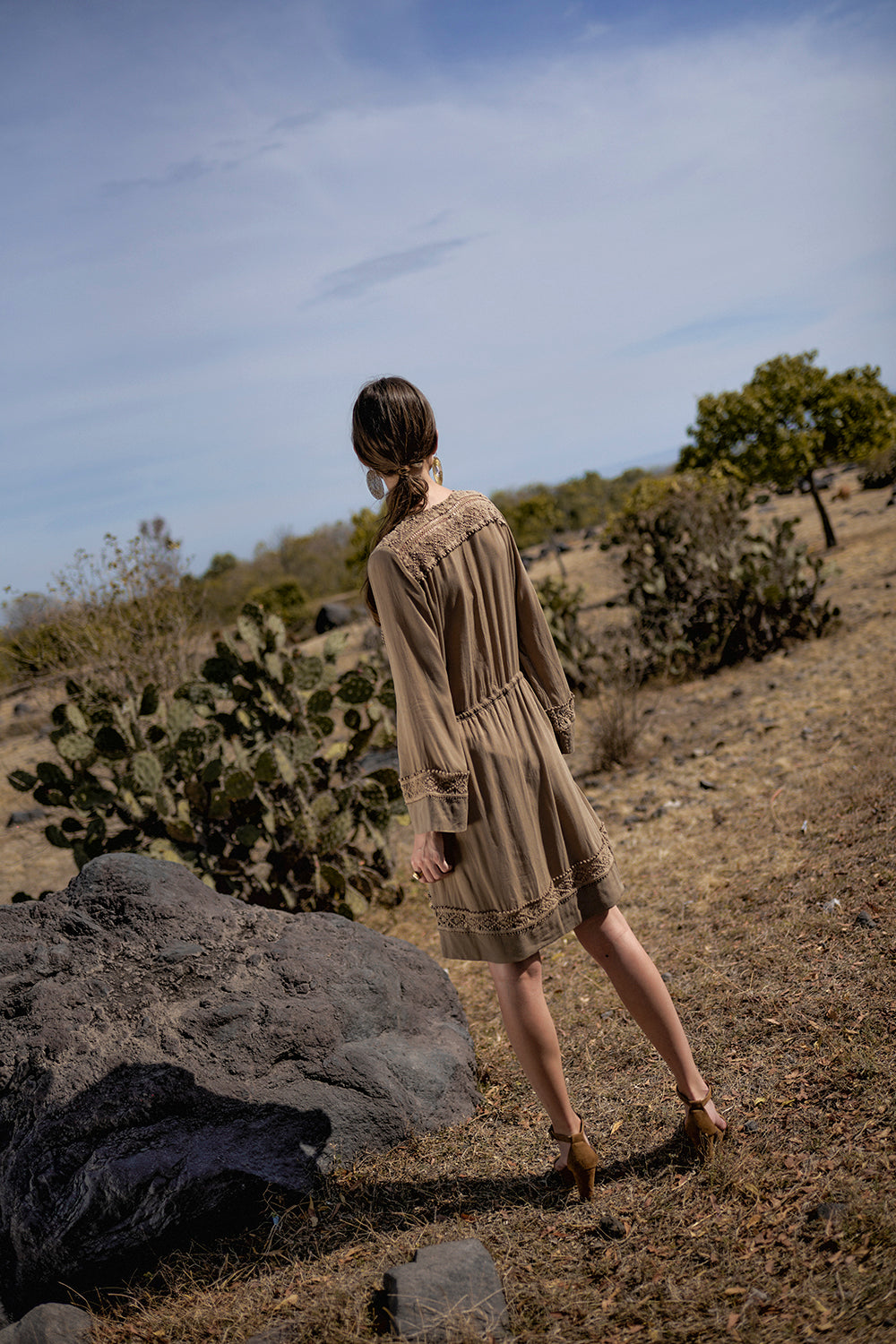 Adele Tunic Dress - Desert Sand - The Fields of Gold by Tulle and Batiste