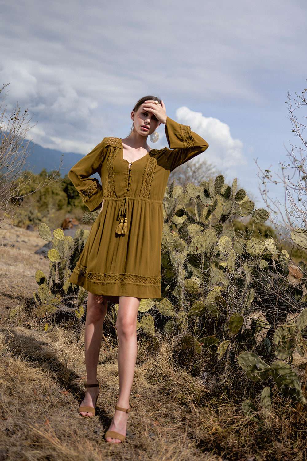 Adele Tunic Dress - Moss - The Fields of Gold by Tulle and Batiste