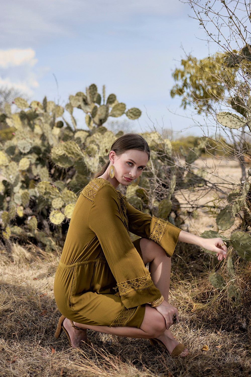 Adele Tunic Dress - Moss - The Fields of Gold by Tulle and Batiste