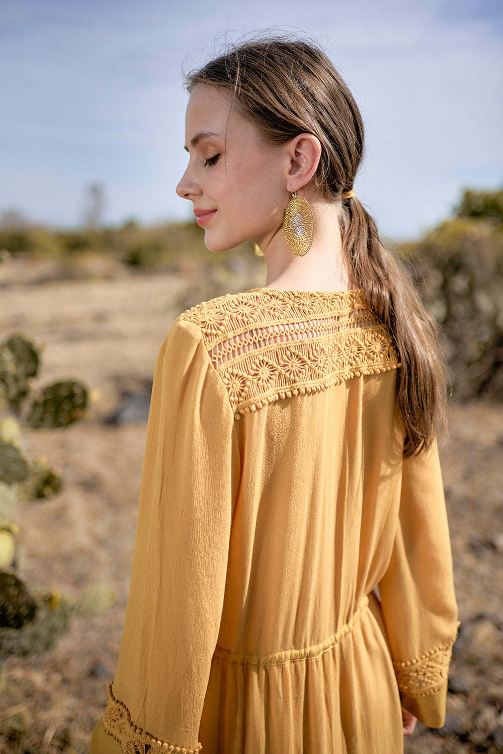 Adele Tunic Dress - Saffron Gold - The Fields of Gold by Tulle and Batiste