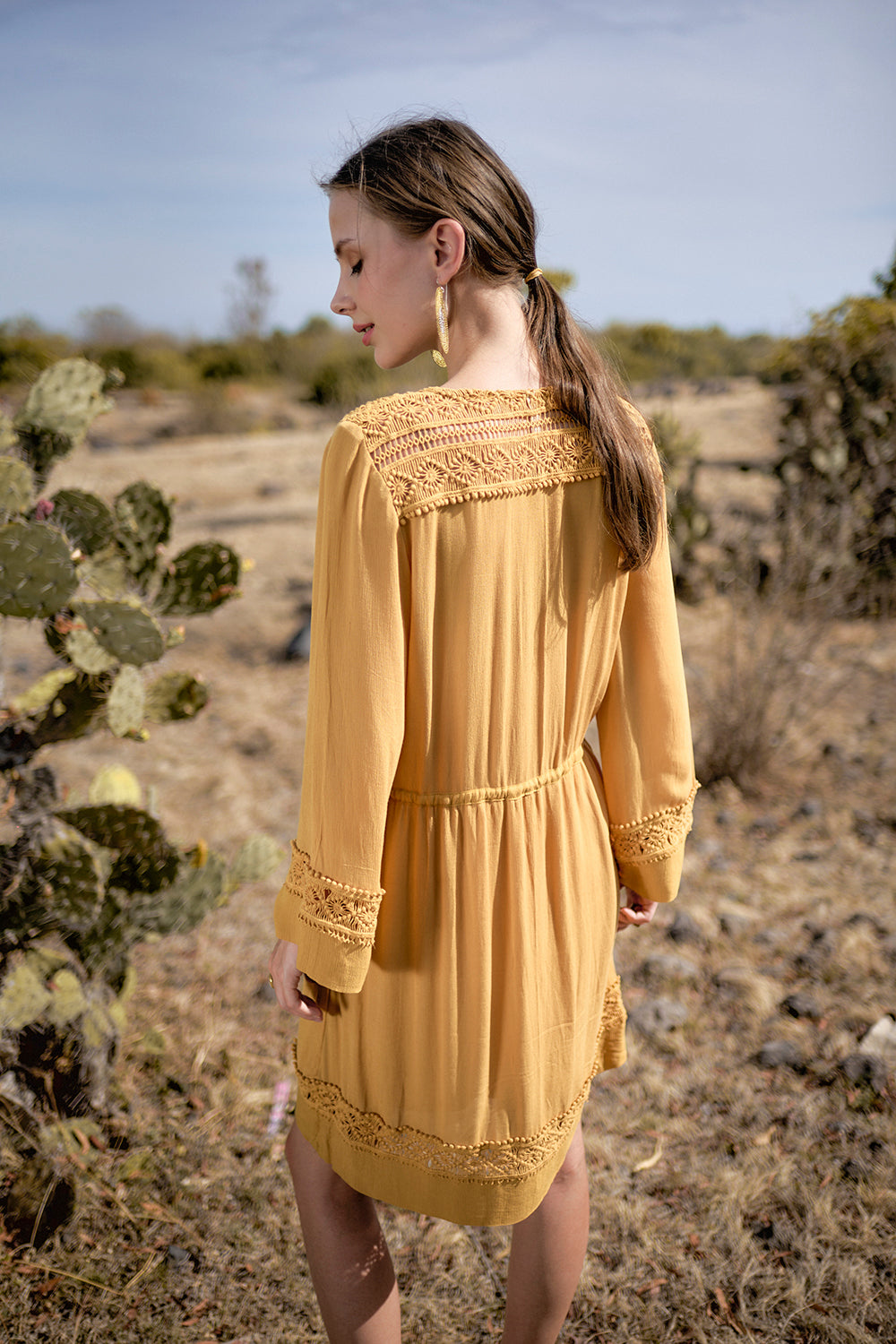 Adele Tunic Dress - Saffron Gold - The Fields of Gold by Tulle and Batiste