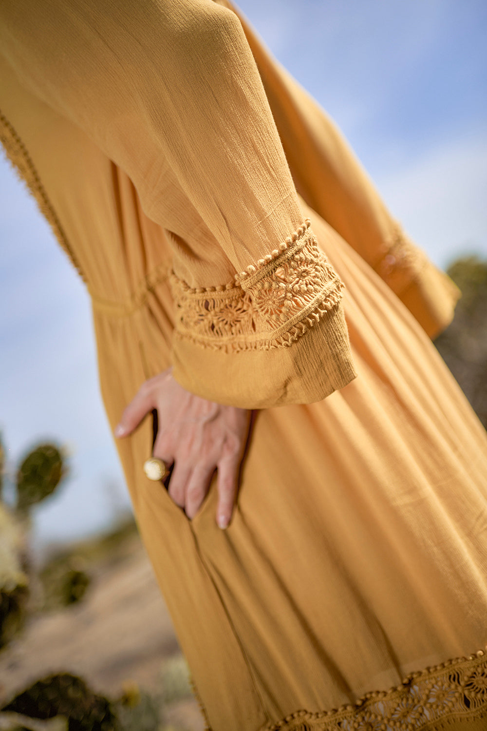 Adele Tunic Dress - Saffron Gold - The Fields of Gold by Tulle and Batiste