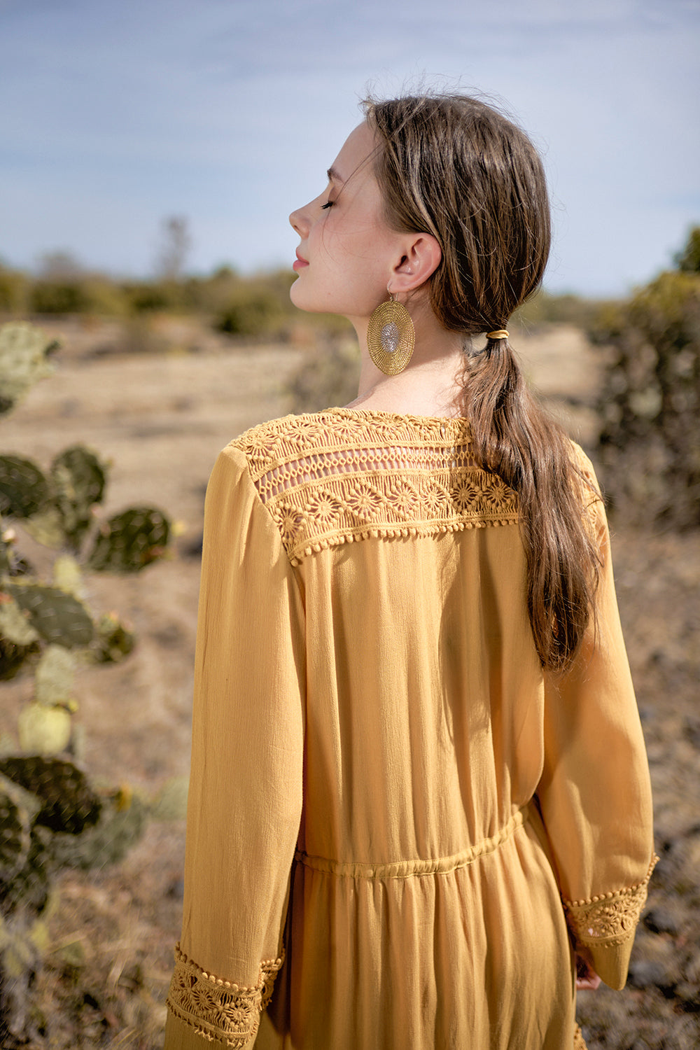 Adele Tunic Dress - Saffron Gold - The Fields of Gold by Tulle and Batiste