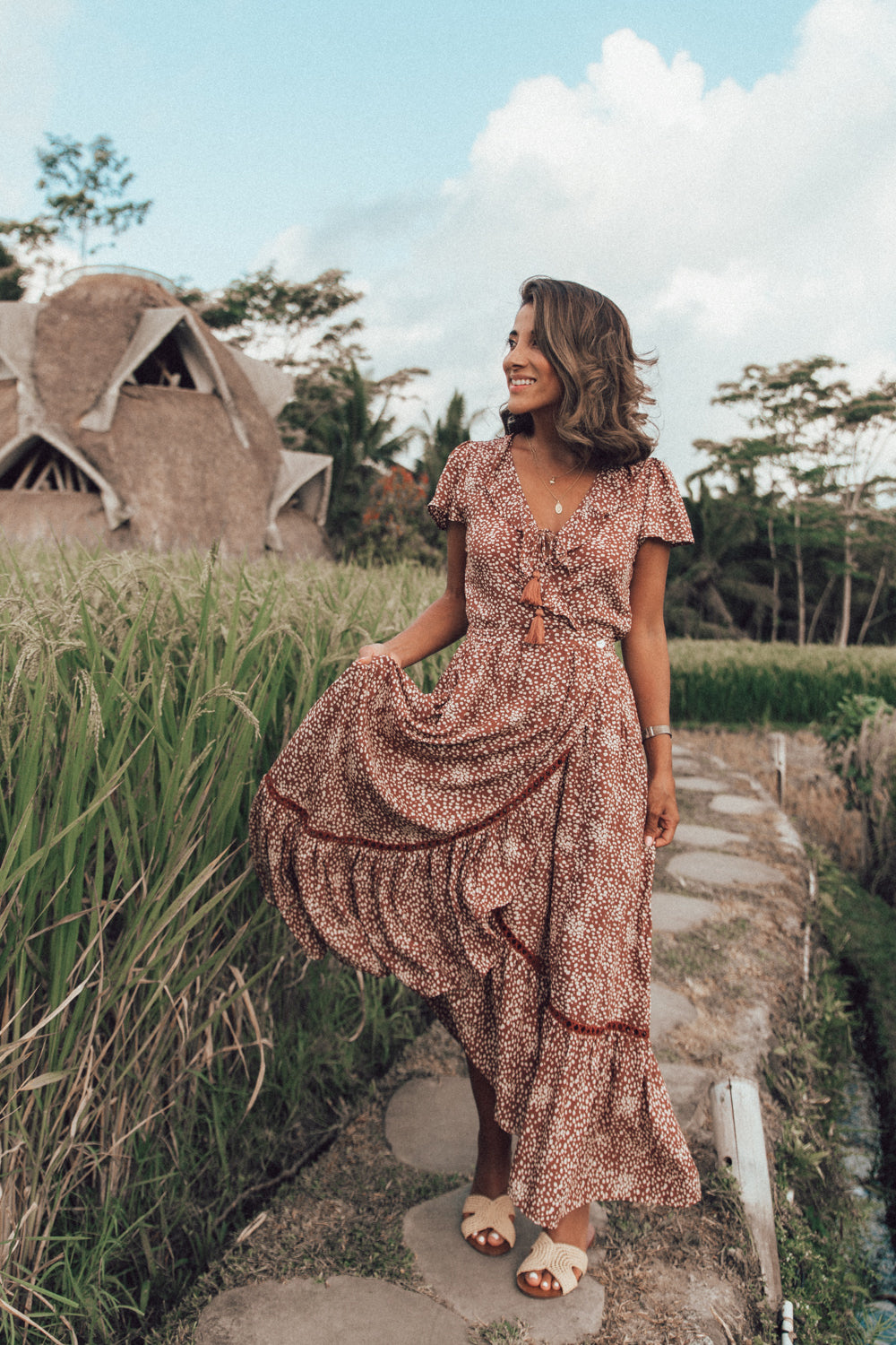 Alice Wrap Maxi Dress - Call me Polka - Tulle and Batiste