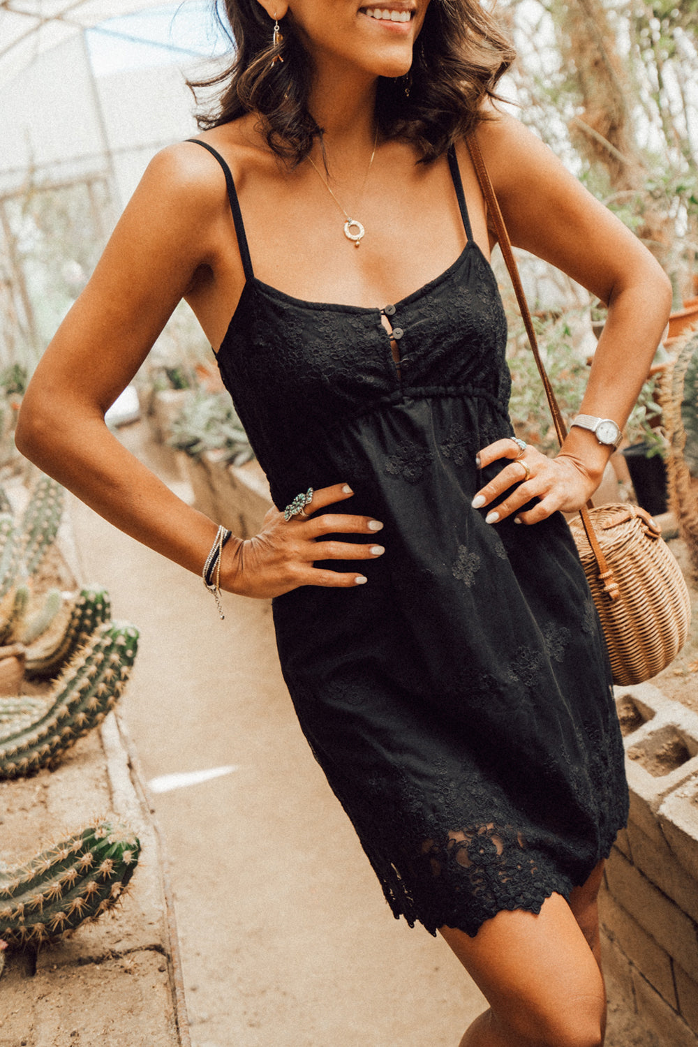 Amy Slip Dress - Onyx - Tulle and Batiste