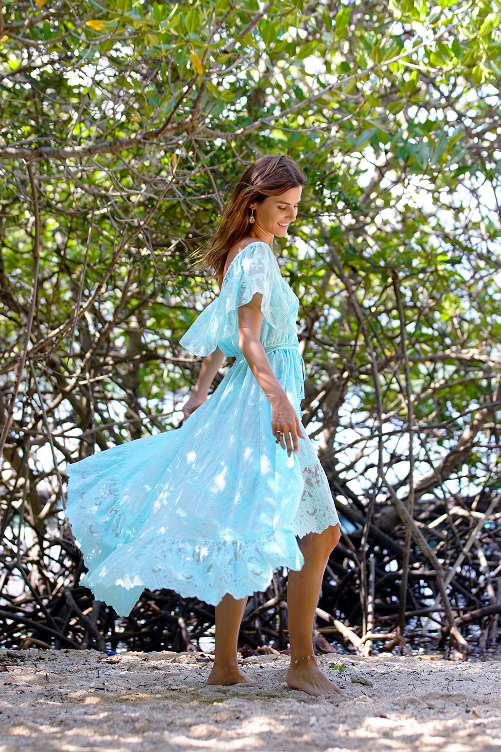 Aurora Gown - Capri - Tulle and Batiste