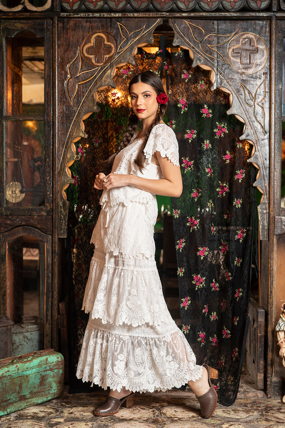 Carmen Maxi Skirt - Snow White - Senorita by Tulle and Batiste