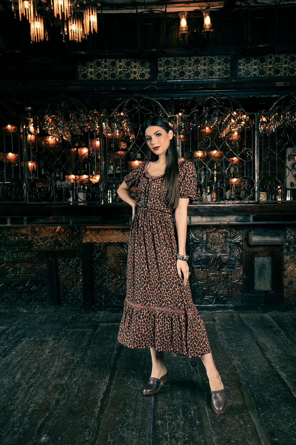 Carol Midi Dress - Brunette - Night Code by Tulle and Batiste