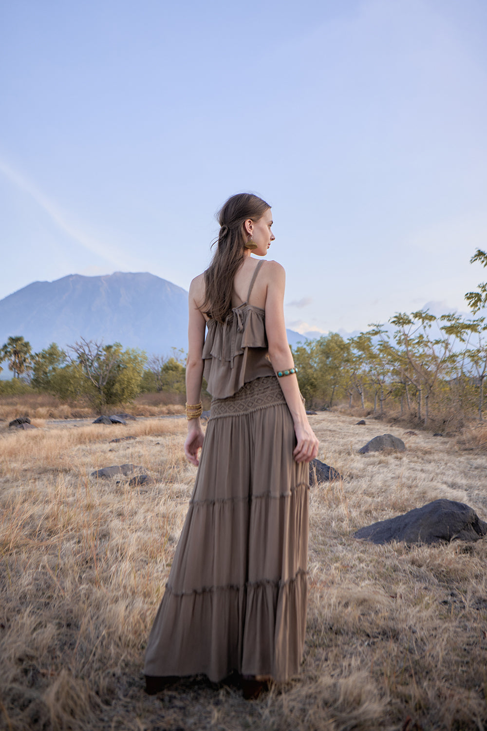 Chloe Maxi Skirt - Desert Sand - The Fields of Gold by Tulle and Batiste