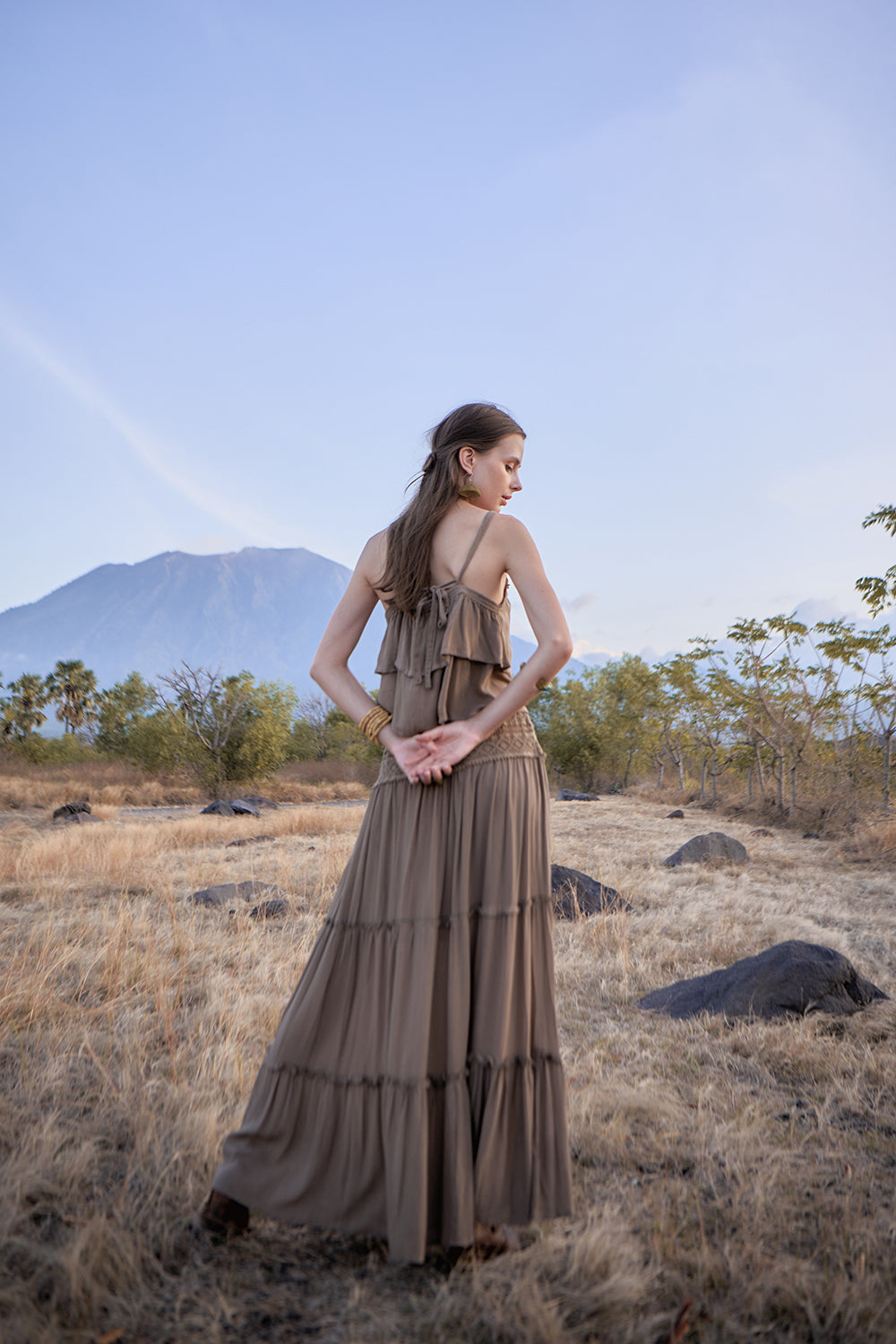 Chloe Maxi Skirt - Desert Sand - The Fields of Gold by Tulle and Batiste