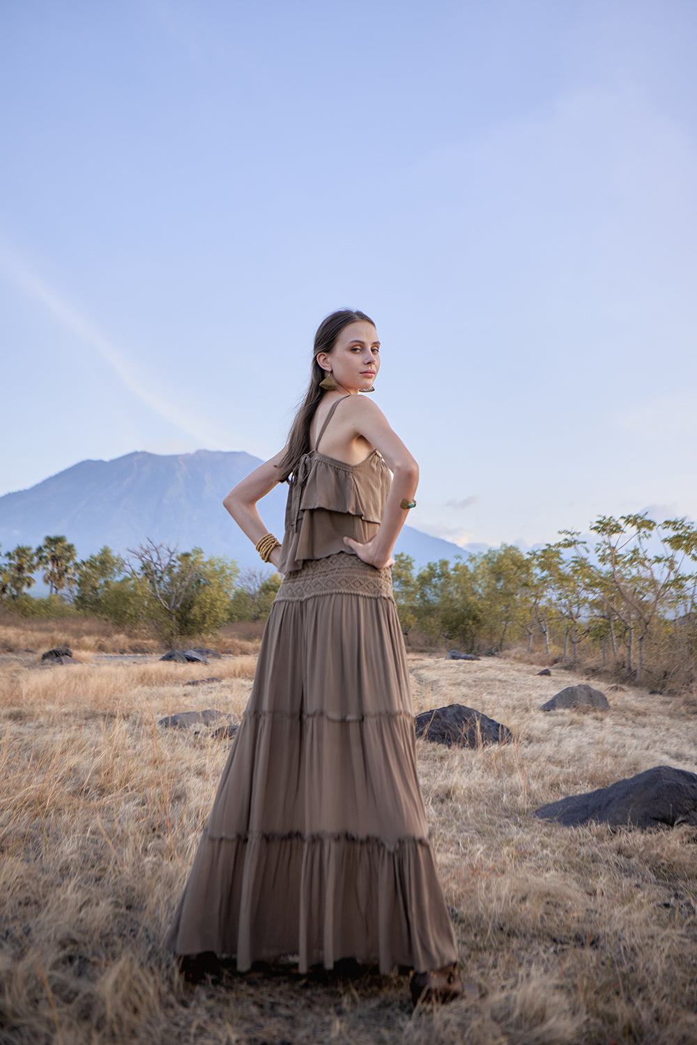 Chloe Halter Top - Desert Sand - The Fields of Gold by Tulle and Batiste