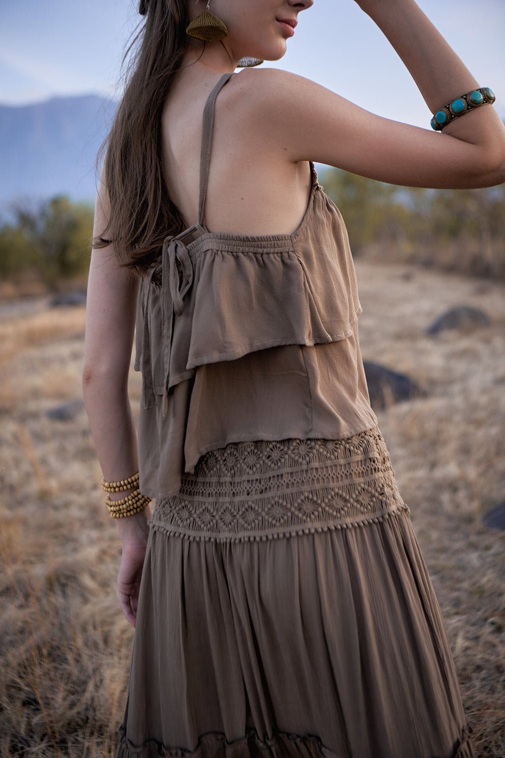 Chloe Maxi Skirt - Desert Sand - The Fields of Gold by Tulle and Batiste