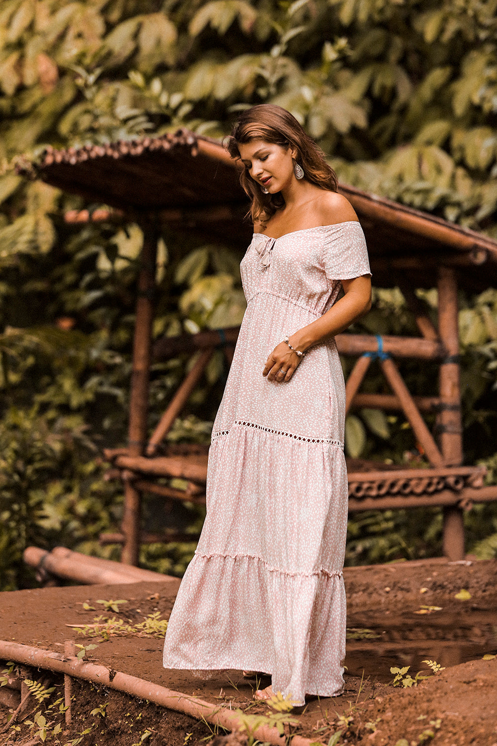 Coco Maxi Dress - Primrose Pink - Call me Polka - Tulle and Batiste