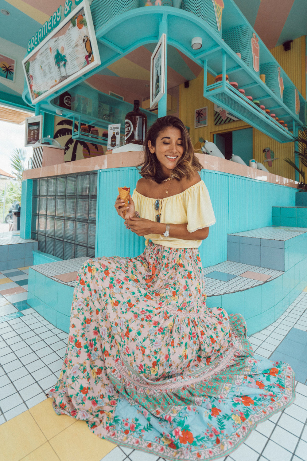 Ravennah Maxi Skirt - Lotus - Tulle and Batiste