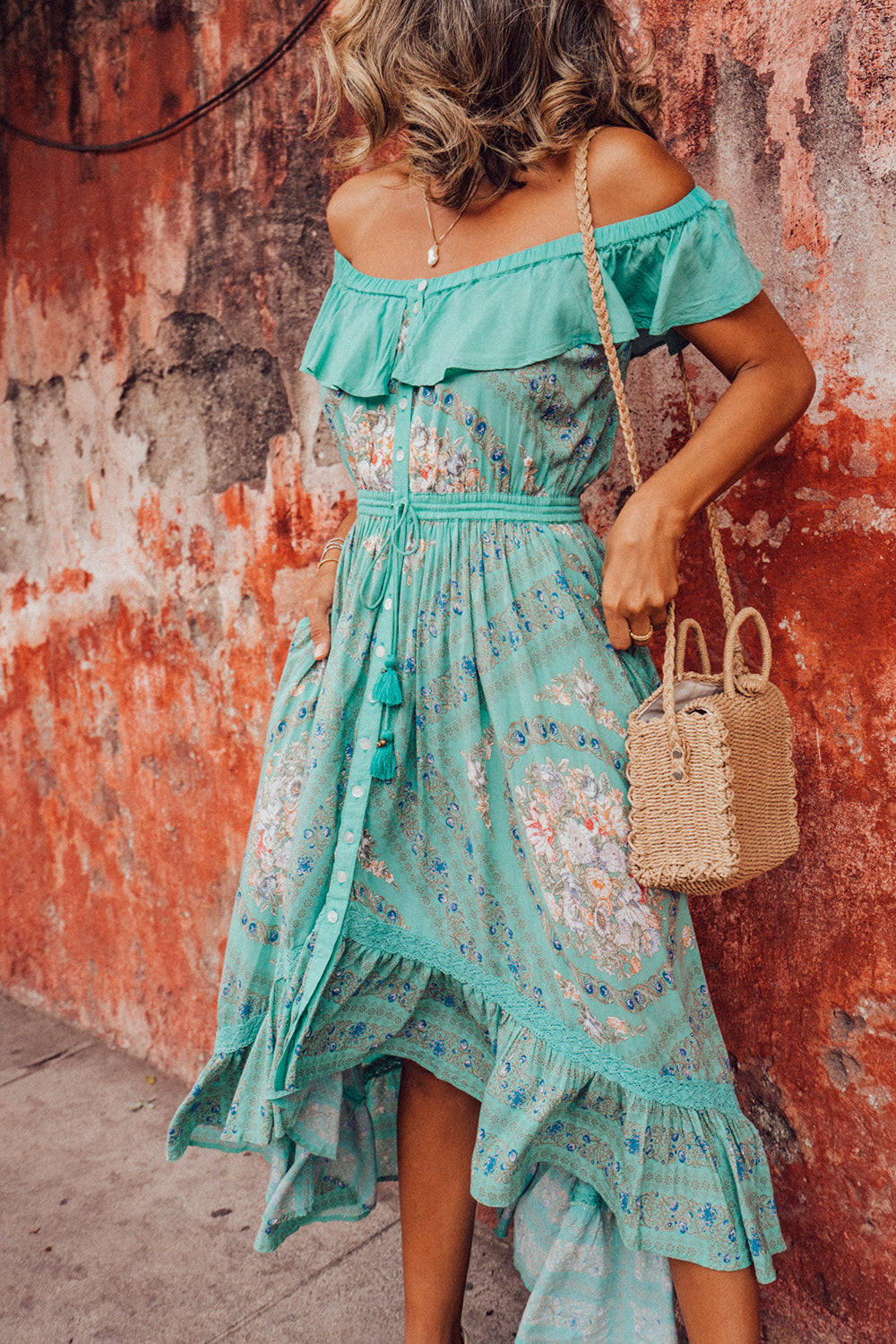 Evelyn Dress - Turquoise - Tulle and Batiste