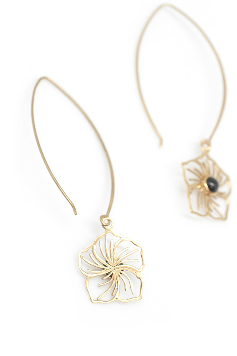 Flower Power Earrings - Garnet - Tulle and Batiste