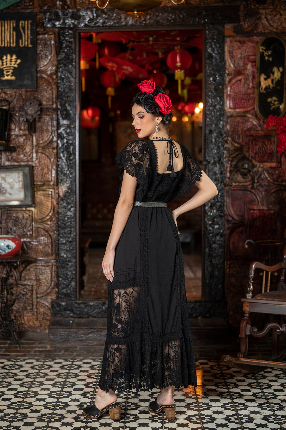 Frida Maxi Dress - Moonless Black - Senorita by Tulle and Batiste