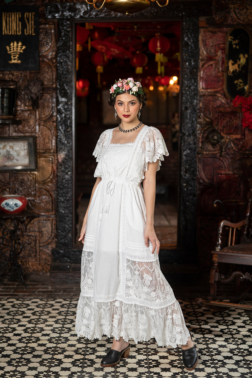 Frida Maxi Dress - Snow White - Senorita by Tulle and Batiste
