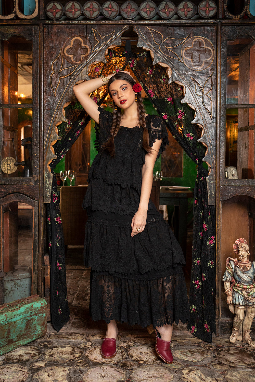 Frida Top - Moonless Black - Senorita by Tulle and Batiste