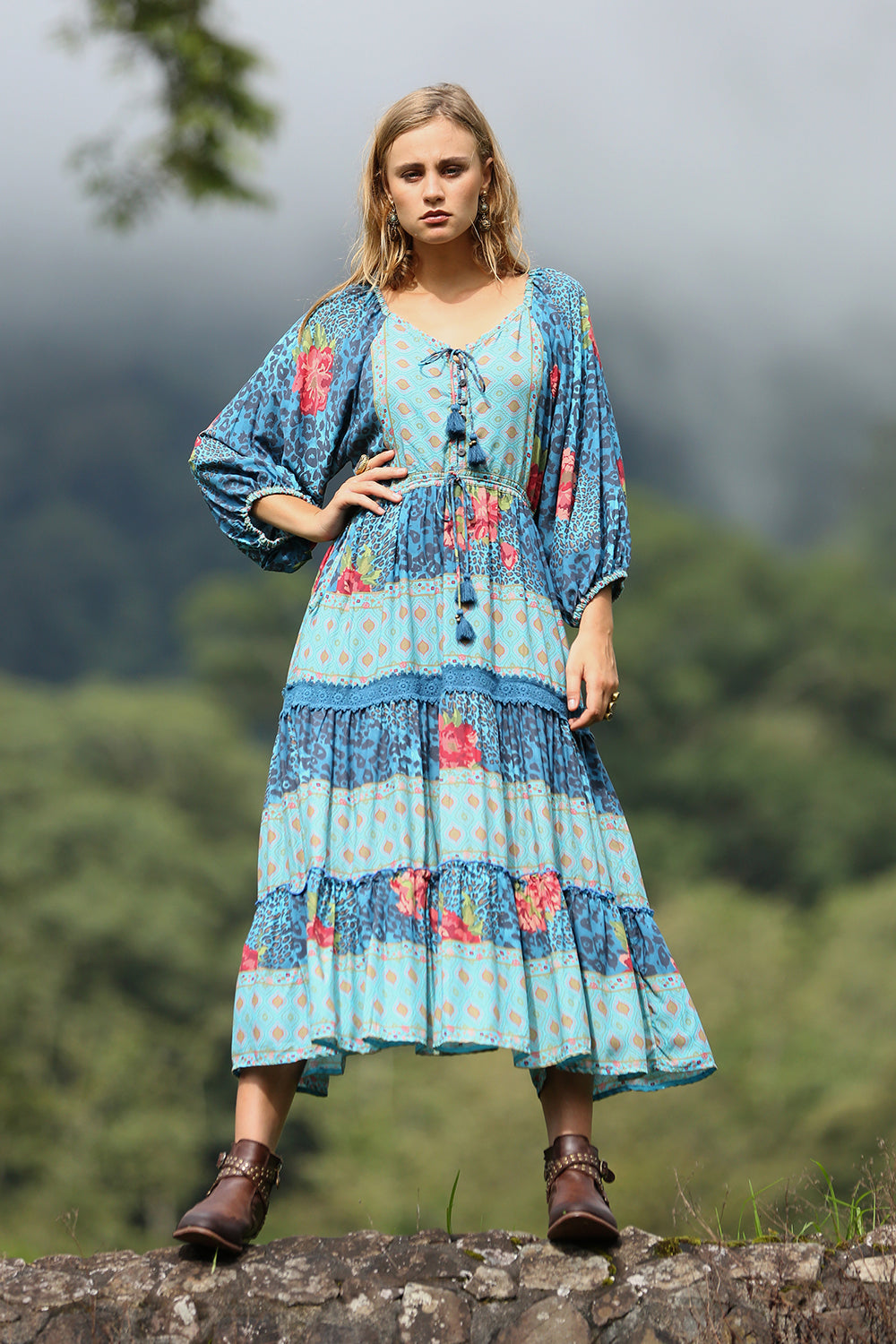 Gazelle Midi Dress - Blue Moon - Tulle and Batiste