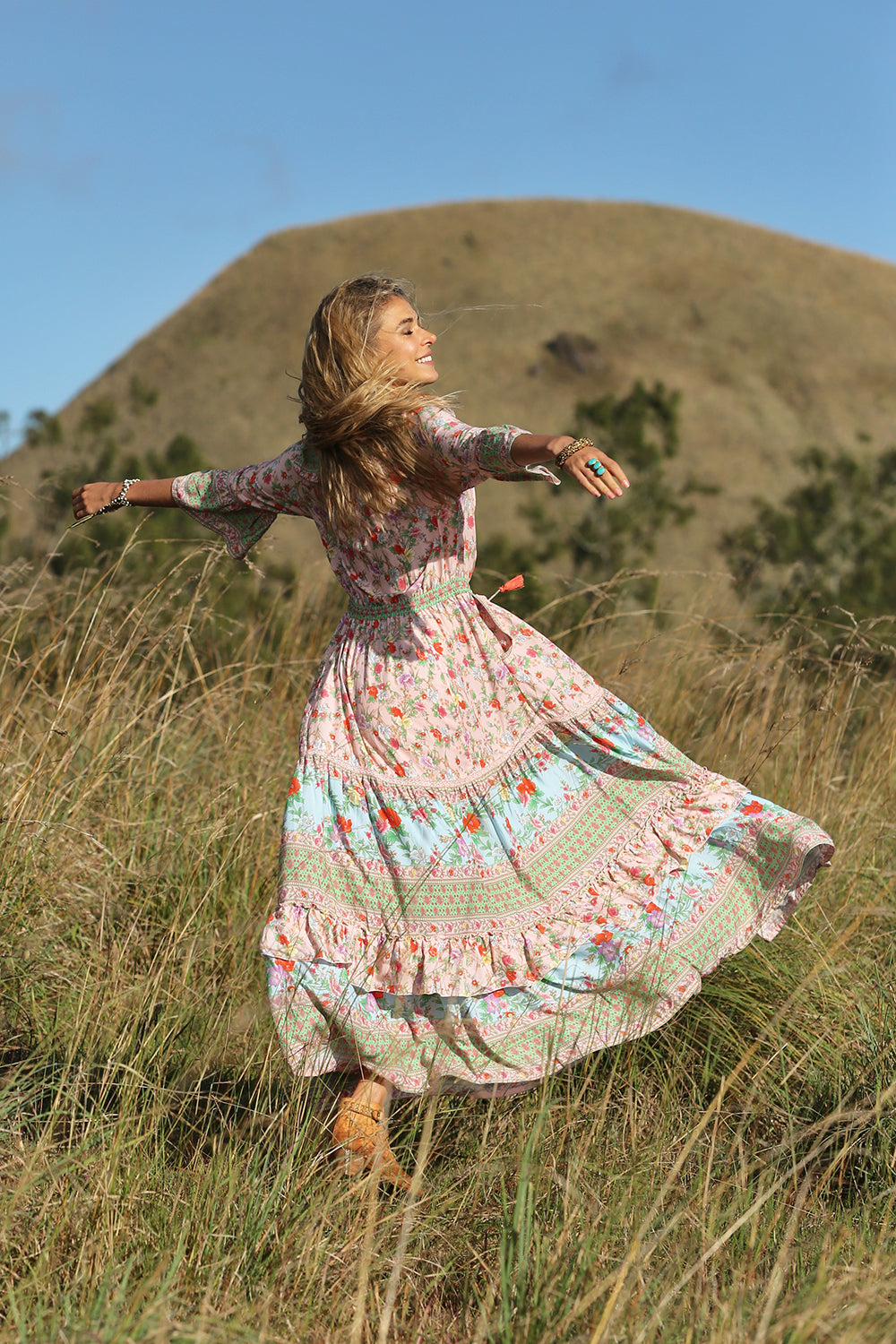 Havillah Maxi Dress - Lotus - Tulle and Batiste