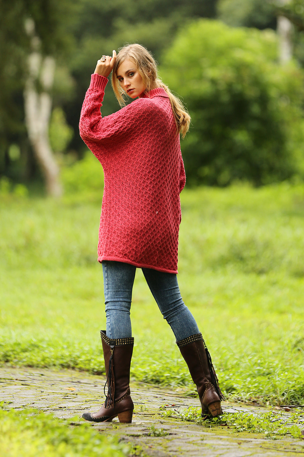 Hazel Turtleneck Sweater - Scarlet Sage - Tulle and Batiste