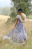 Hosannah Frill Top - Lapis Lazuli