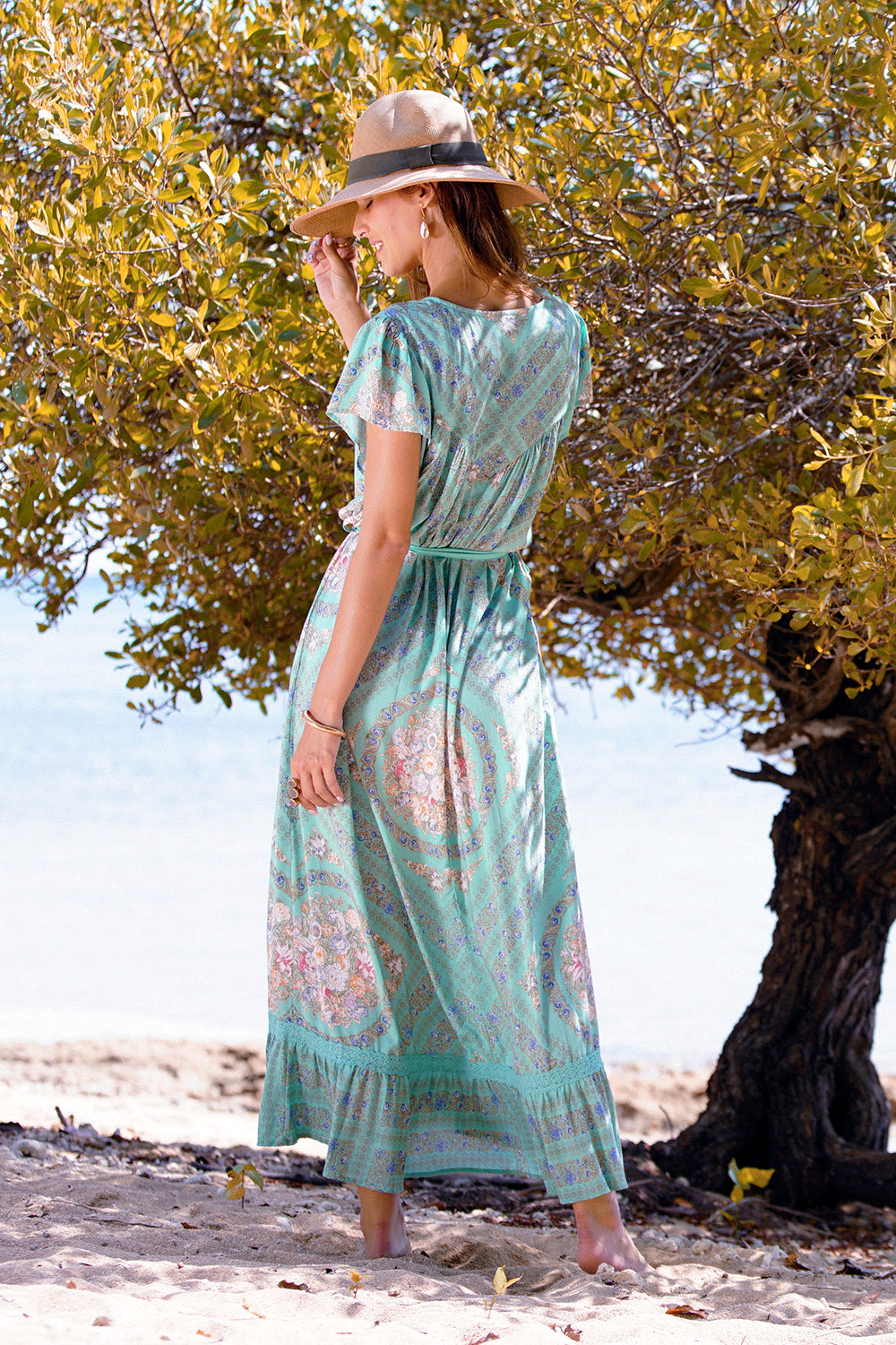 Isabella Maxi Dress - Turquoise - Tulle and Batiste