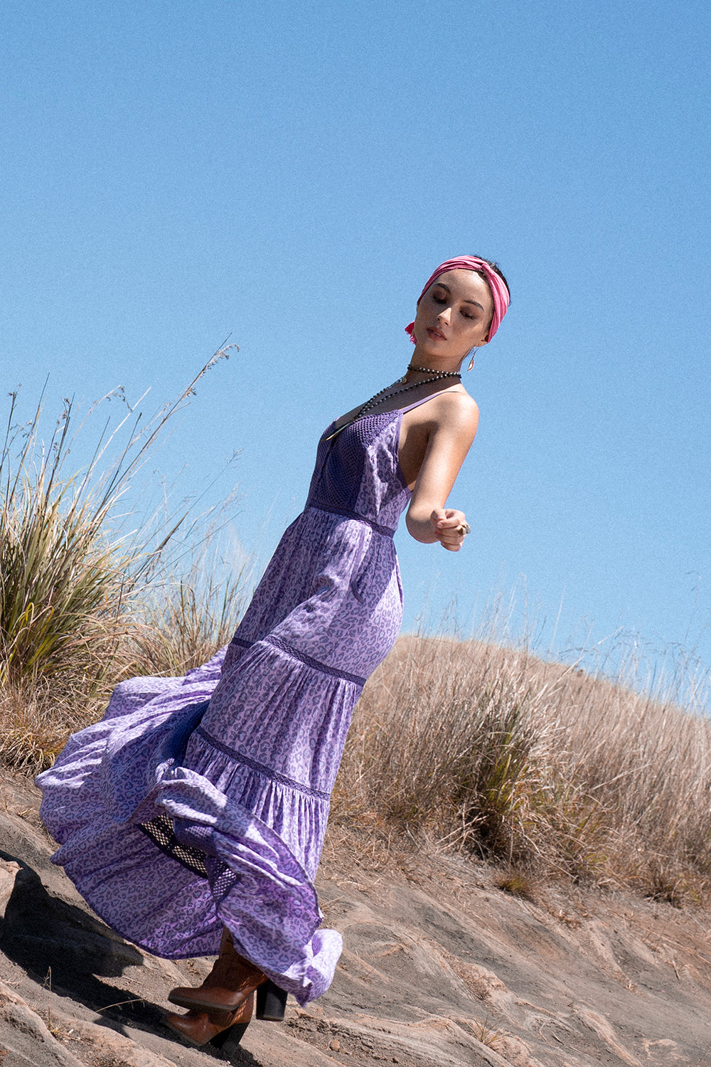 Jasmine Strappy Dress - Lilac - Into the Wild by Tulle and Batiste