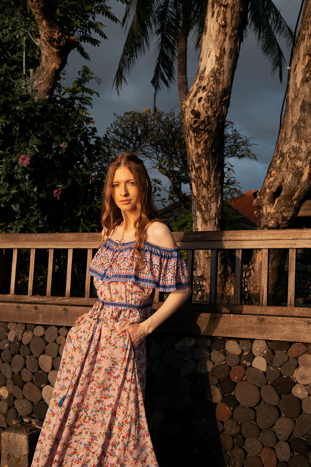 Jolie Maxi Skirt - Dawn Pink - Ditsy Charm by Tulle and Batiste