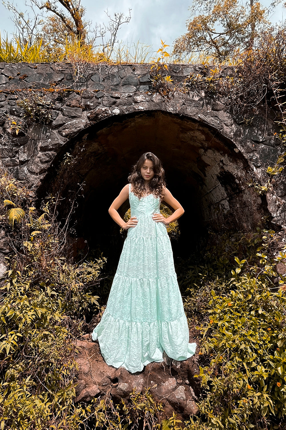 KEMUNING MAXI DRESS - AQUA BLUE - BY TULLE AND BATISTE