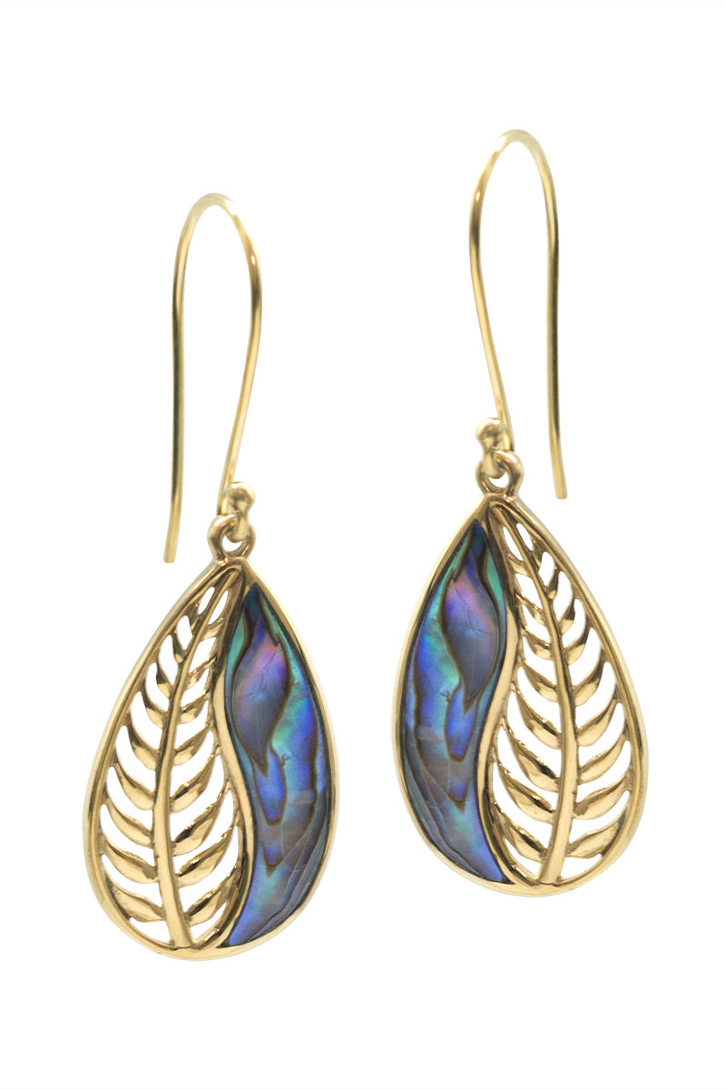 Leaf Me Alone Earrings - Ocean - Tulle and Batiste