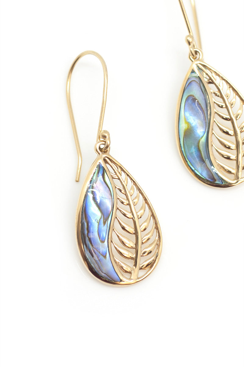 Leaf Me Alone Earrings - Ocean - Tulle and Batiste