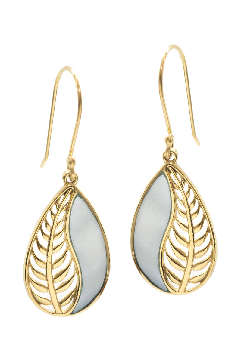 Leaf Me Alone Earrings - Natural - Tulle and Batiste
