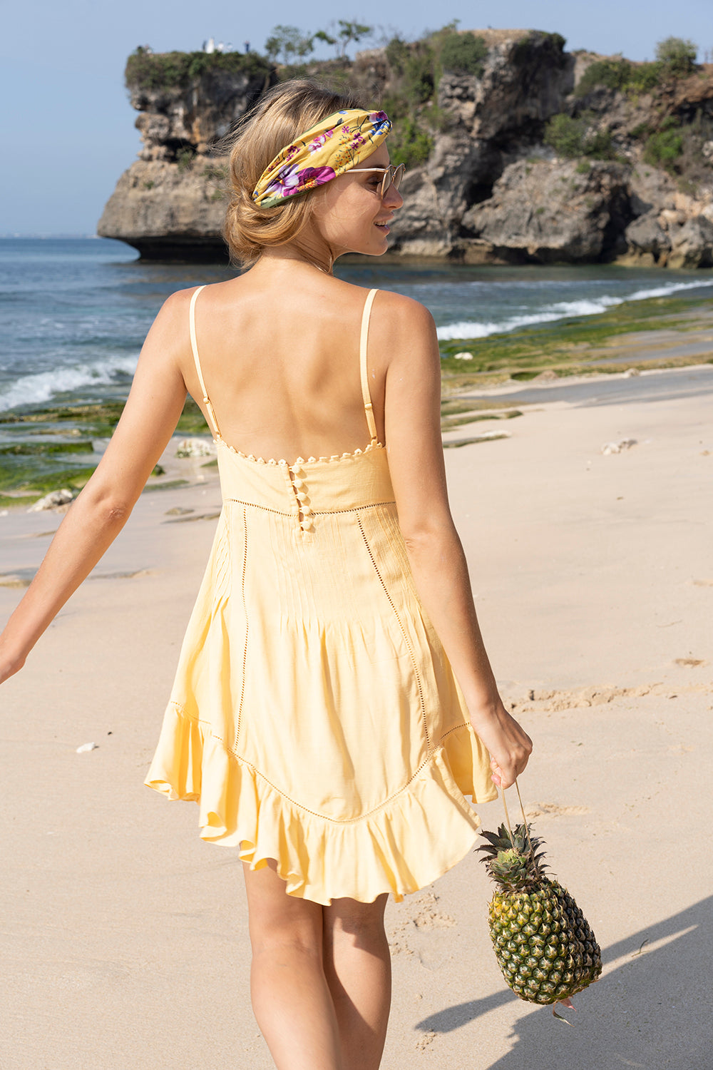 Marbella Mini Dress - Golden Haze - Tulle and Batiste